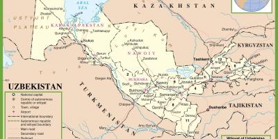 کا نقشہ ازبکستان سیاسی 