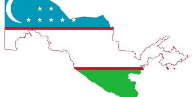 کا نقشہ ازبکستان پرچم 