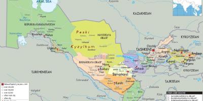 کے نقشے ازبکستان