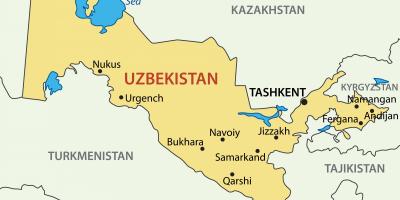 کے دارالحکومت ازبکستان کا نقشہ